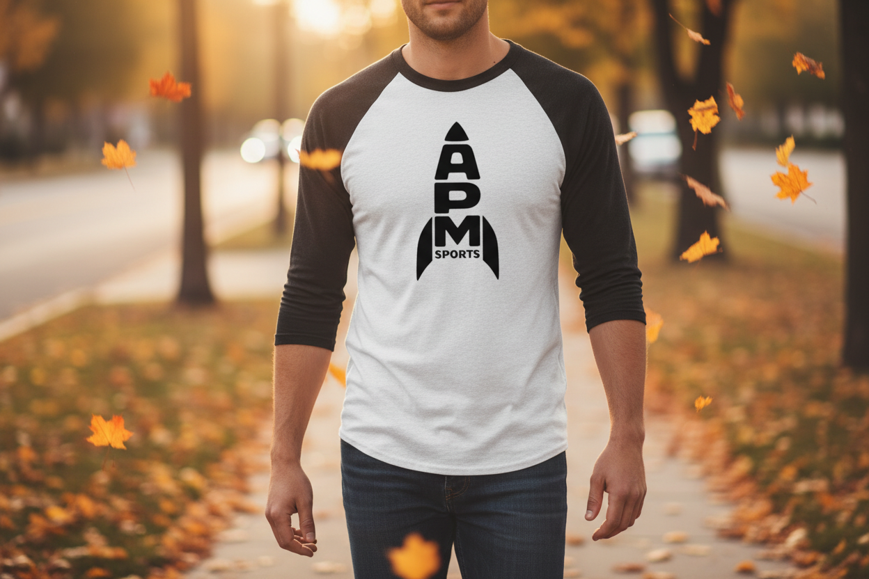 APM Triblend Three-Quarter Raglan Tee