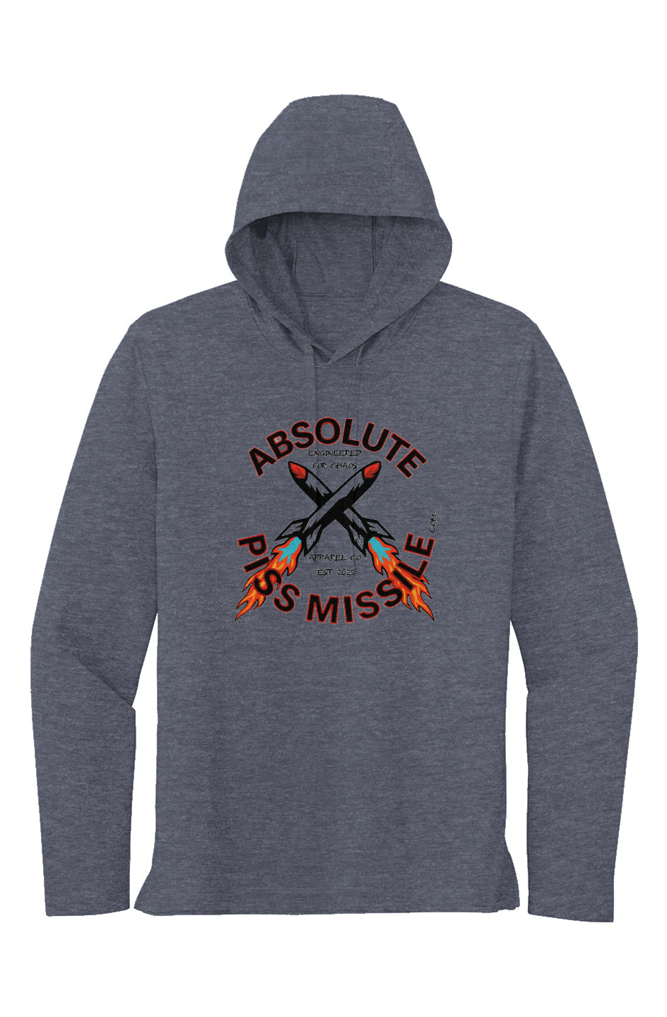 Blue Fire Long Sleeve Hoodie